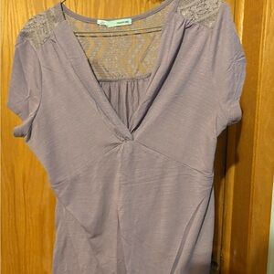 Maurices Lavender Lace Detail Blouse